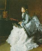 Arthur Ignatius Keller Bildnis der Munchener Hofschauspielerin Mimi Cramer oil painting on canvas